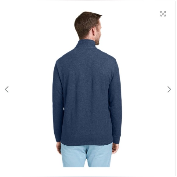 Vineyard Vines-Saltwater Quarter Zip-Navy-Classic-Business-Casual-Golf-Office-M - Picture 2 of 12